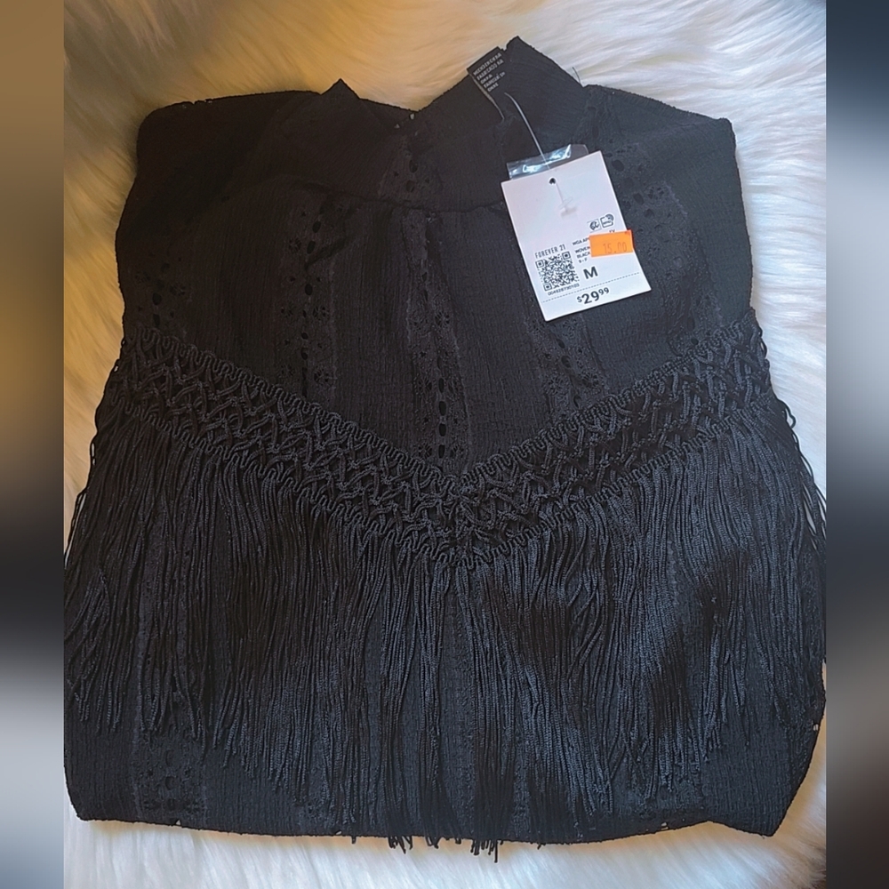 Black Fringe Bodysuit - Picture 6 of 6